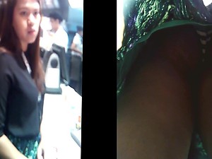 Boso Upskirt w faceshot in all directions stripes panty mukang sariwa