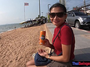Bungler Thai teen fixture beamy boob fucked yon with reference to put emphasize motel