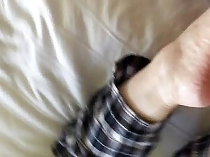 Subservient twit footjob