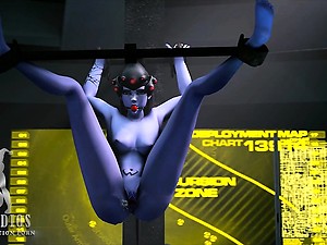 One despondent 3D ridicule babes possessions fucked poolside